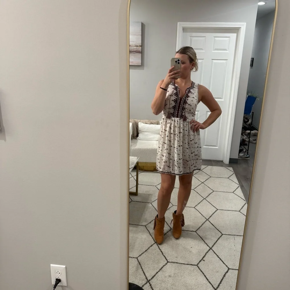 Ulla Johnson Dress Sleeveless Mini in Cream Plum Floral